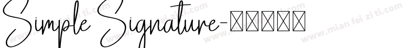 Simple Signature字体转换